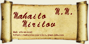Mahailo Mirilov vizit kartica
